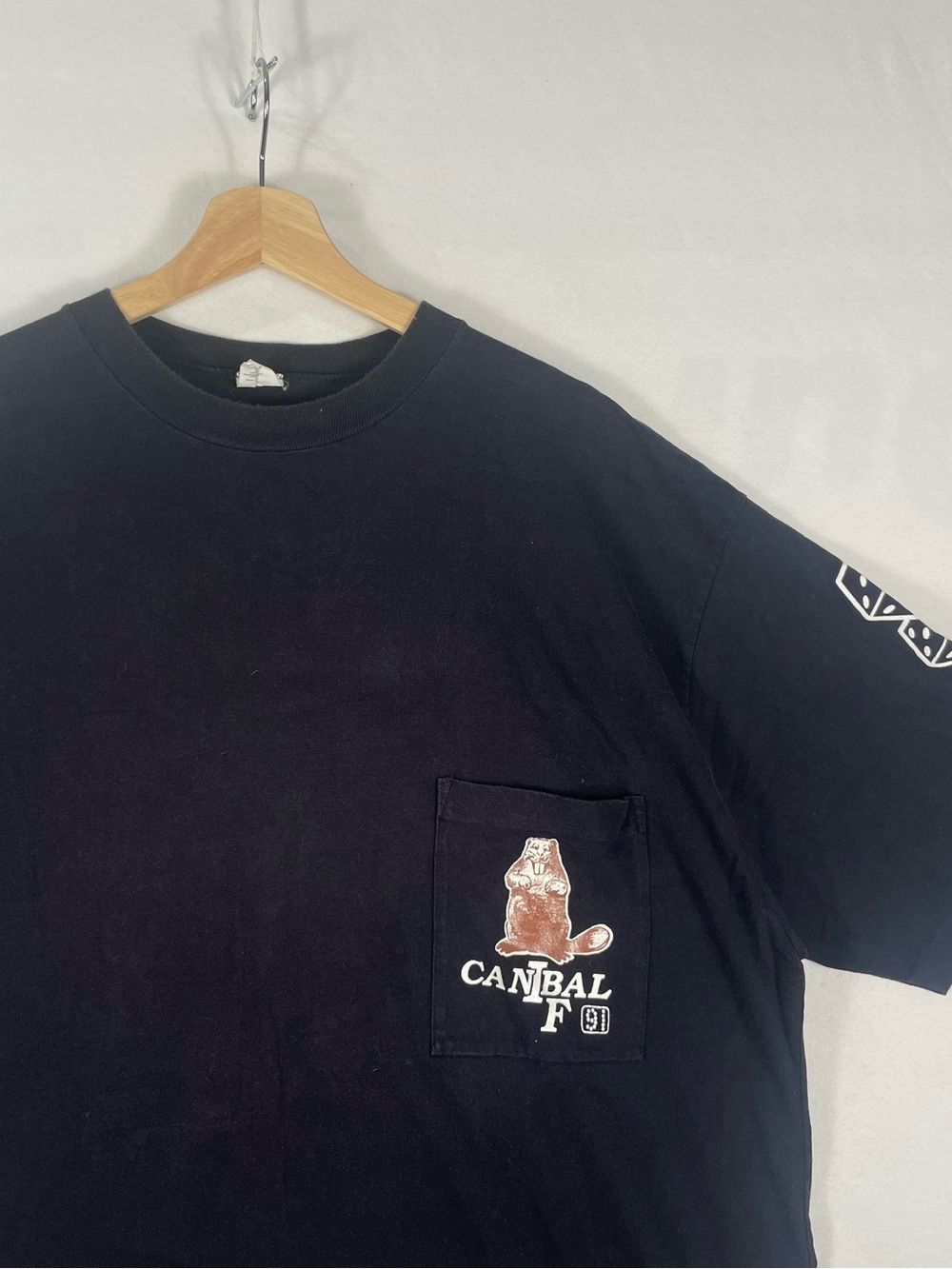 Vintage 1991 WAVES Pocket T shirt Canibal IBF WOrld Balut Championships Sz XL